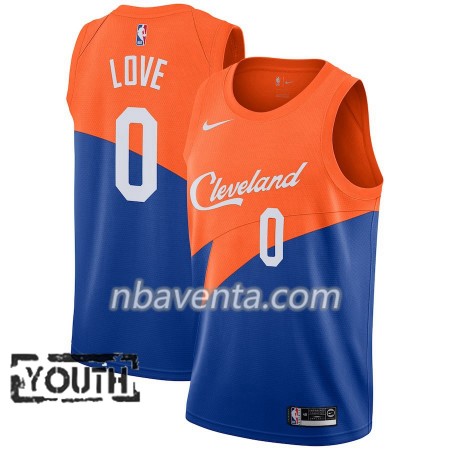 Camiseta Niños Cleveland Cavaliers Kevin Love 0 2018-19 Nike City Edition Azul Swingman